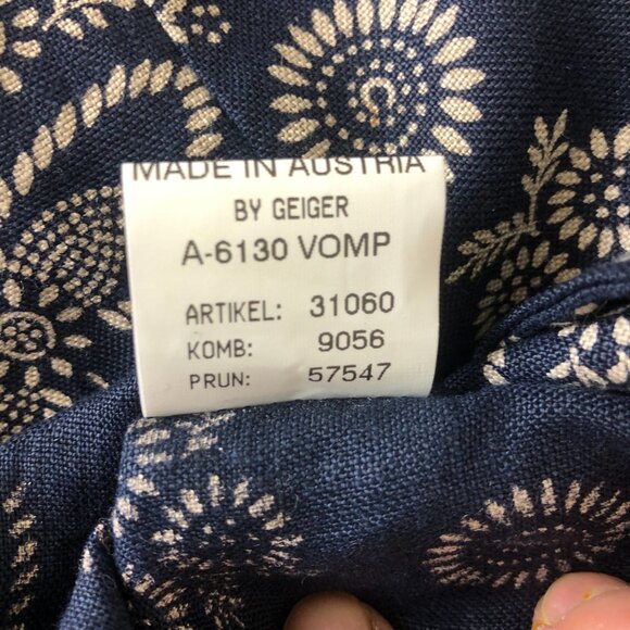 Geiger Austria Women’s Floral Linen Jacket 36 (US 6 Small) Etched Metal Buttons - Picture 7 of 8